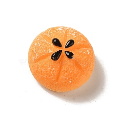 Opaque Resin Imitation Food Decoden Cabochons, Bread, Orange, 20x14mm(CRES-A058-02C)