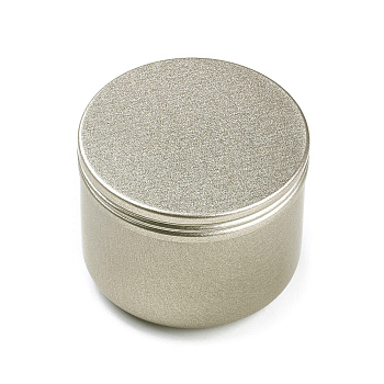 Round Aluminium Tin Cans, Aluminium Jar, Storage Containers for Cosmetic, Candles, Candies, with Screw Top Lid, Textured, Light Gold, 5.1x4cm