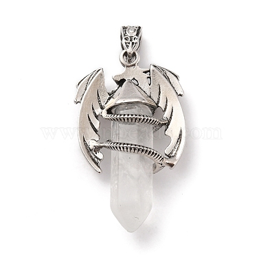 Natural Quartz Crystal Pointed Pendants(G-B042-04P-59)-2