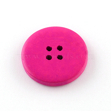 4-Hole Dyed Wood Buttons(BUTT-R033-025)-3