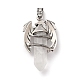 Natural Quartz Crystal Pointed Pendants(G-B042-04P-59)-2