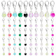 Elite 100Pcs Crackle Glass Beads Pendant Decorations(HJEW-PH0001-54)-1