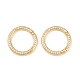 Brass Micro Pave Clear Cubic Zirconia Spring Gate Rings(KK-H292-06G)-1