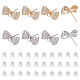 4 Pairs 2 Colors Rack Plating Brass Micro Pave Clear Cubic Zirconia Earring Findings(KK-DC0001-37)-1