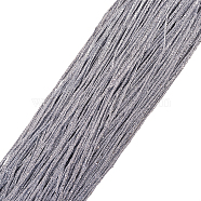 Polyester Silk Door String Curtain, Ribbon Thread Fringe, Strip Tassels, for Room Divider, Wedding Coffee House Restaurant, Light Grey, 2x1m(AJEW-CJC0001-16B)