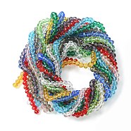 DIY Bling Earring Bracelet Making Kit, Including Rondelle Glass Beads, Elastic Thread, Brass Earring Hooks, Mixed Color, 860~890Pcs/set(DIY-YW0007-10)