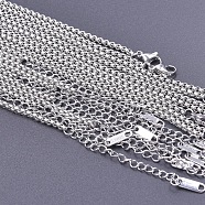 Non-Tarnish 2.5mm Unisex 304 Stainless Steel Box Chains Necklaces(CY6763-1)