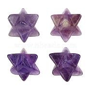 Natural Amethyst Home Display Decoration, Merkaba Star, 20.5x18.5x16.5mm(G-WH0031-02C)