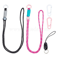 2 Sets 2 Colors Polyester Card Holder Lanyard, with Alloy Lobster Claw Clasp, for Mobile Phone, Name Tag, Camera or Key, Mixed Color, 482~490mm, 1 set/color(AJEW-HY0001-41)