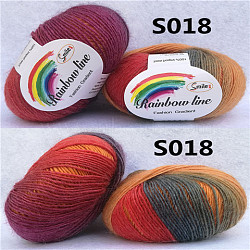Wool Knitting Yarn, Segment Dyed, Crochet Yarn, for DIY Hat Scarf Cape, Red, 2mm, about 196.85 yards(180m)/skein(PW-WG41207-13)