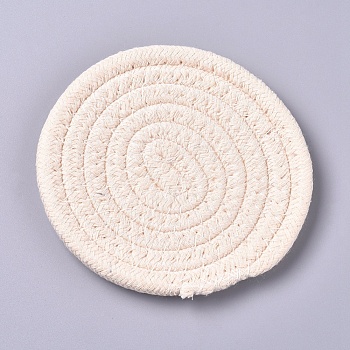 Cotton Thread Weave Hot Pot Holders, Hot Pads, Coasters, For Cooking and Baking, Beige, 117x7mm