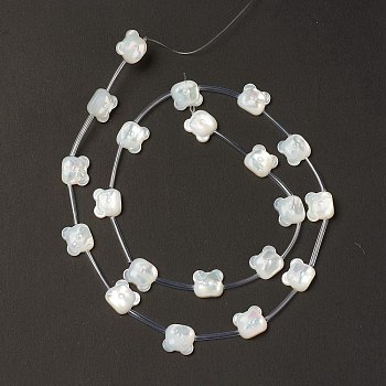 Natural White Shell Mother of Pearl Shell Beads, Bear Head, Creamy White, 9.5x10.5x3.5mm, Hole: 0.9mm, about 20pcs/strand, 18.90''(48cm)