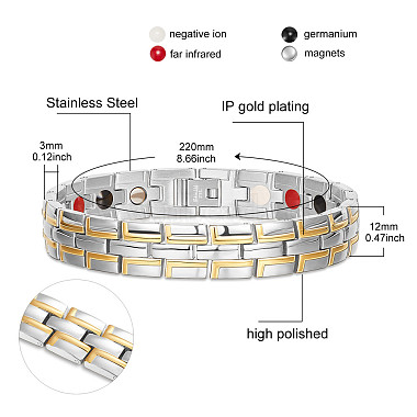 SHEGRACE Stainless Steel Watch Band Bracelets(JB649B)-5