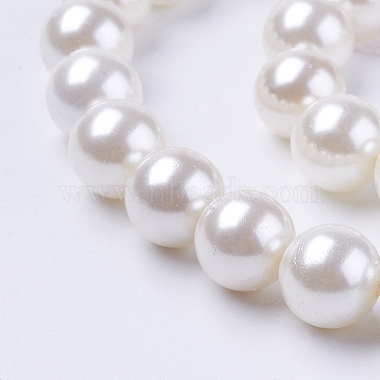 White Round Shell Pearl Beads