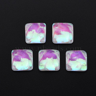 Medium Orchid Square Glass Cabochons