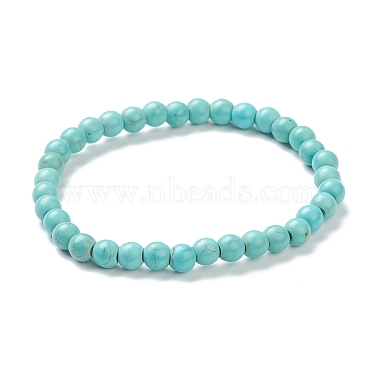 Synthetic Turquoise Beaded Stretch Bracelets(BJEW-D446-B-14)-2