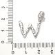 реечное покрытие латунь микро паве кубический цирконий европейские подвески с подвесками(KK-L210-015P-W)-3