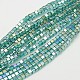 Chapelets de perles en verre galvanoplastique(X-EGLA-D018-4x4mm-53)-1