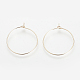 Brass Hoop Earrings(KK-S327-10KC)-1