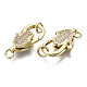 Brass Micro Pave Clear Cubic Zirconia Lobster Claw Clasps(KK-Q769-031-NF)-2