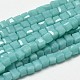 Faceted Cube Glass Beads Strands(EGLA-J133-C06)-1
