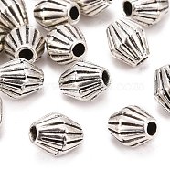 Tibetan Style Alloy Spacer Beads, Lead Free & Cadmium Free, Bicone, Antique Silver, 5x6mm, Hole: 1mm(LF1652Y)