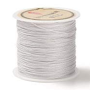 50 Yards Nylon Chinese Knot Cord, Nylon Jewelry Cord for Jewelry Making, Silver, 0.8mm(NWIR-C003-01A-27)
