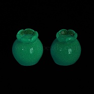 Luminous Resin Cabochons, Imitation Fruit, Glow in the Dark, Blueberry, 23.5x22.5mm(CRES-D277-03B)