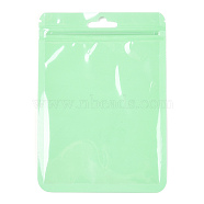 Macaron Color Plastic Yin-yang Zip Lock Bags, Resealable Bags, Self Seal Bags, Top Seal, Rectangle, Pale Green, 16.9x14x0.15cm, Unilateral Thickness: 2 Mil(0.05mm)(OPP-N001-01B-07)