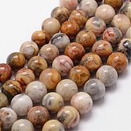 Natural Crazy Agate Beads Strands, Round, 12mm, Hole: 1mm, about 31pcs/strand, 15 inch(G-D840-70-12mm)
