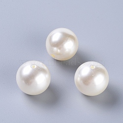 30MM Creamy White Color Imitation Pearl Loose Acrylic Beads Round Beads for DIY Fashion Kids Jewelry, 30mm, Hole: 3.5mm(X-PACR-30D-12)