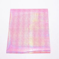 PU Heat Transfer Film, for Garment Accessories, Rectangle with Honeycomb Pattern, Hot Pink, 305x250x0.3mm(DIY-WH0260-25)