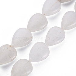 Natural Quartz Crystal Beads Strands, Teardrop, 17~18x13x6~7mm, Hole: 1mm, about 23pcs/strand, 15.75 inch(40cm)(G-S299-130)