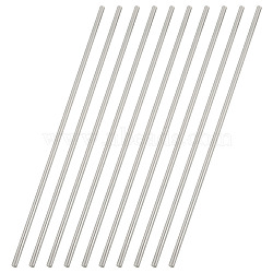 304 Stainless Steel Solid Bar, Metal Round Dowel Rod, Stainless Steel Color, 300x5mm(FIND-WH0423-67B)