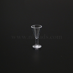 Mini Plastic Cup, Micro Landscape Dollhouse Accessories, Pretending Prop Decorations, Clear, 10x19mm, 10pcs/set(PW-WG2A890-09)