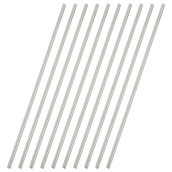 304 Stainless Steel Solid Bar, Metal Round Dowel Rod, Stainless Steel Color, 300x5mm