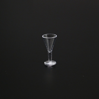 Mini Plastic Cup, Micro Landscape Dollhouse Accessories, Pretending Prop Decorations, Clear, 10x19mm, 10pcs/set