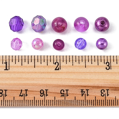 375Pcs 10 Style Round Transparent & Imitation Pearl Acrylic Beads(OACR-FS0001-16)-6