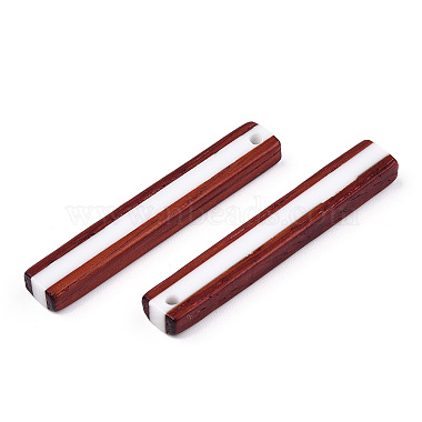 Opaque Resin & Wood Pendants(X-RESI-N039-06A)-3