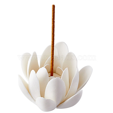 Lotus Porcelain Incense Holders(DJEW-WH0015-91)-1