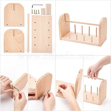 Wooden Sewing Thread Storage Stand Set(TOOL-WH0002-05)-4