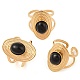 Oval Natural Dyed & Heated Black Agate Finger Rings(RJEW-Z057-14G-010)-4