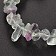 Bracelets élastiques de perles de fluorite naturelles(BJEW-JB01826-01)-2
