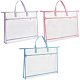 PVC Double-Layer Mesh Zipper Pouch Bags with Handle(AJEW-CP0006-27A)-1