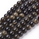Chapelets de perles en obsidienne dorée naturelle(G-C076-6mm-5)-1