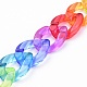 Rainbow Handmade Transparent Acrylic Curb Chains(X-AJEW-JB00834)-3