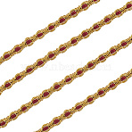 Polyester Ribbon, Clothing Ornament, Curtain Decoration, Dark Red, 3/8 inch(9mm)(OCOR-WH20008-12A)