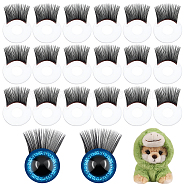 Elite 20Pcs Doll Eyelashes Strips, Doll Eye Make Up Accessory, for Doll DIY Craft Making, Black, 21.5x1mm, Inner Diameter: 7.7mm(DIY-PH0010-26)