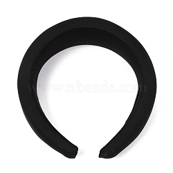 Polyester Sponge Thick Hairbands, for Women Bezel  Hair Accessories, Black, 15~40mm, Inner Diameter: 145x120mm(OHAR-O018-03C)