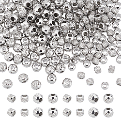 DICOSMETIC 200Pcs 2 Style 304 Stainless Steel Beads, Rondelle, Stainless Steel Color, 3~4x2.5~3.5mm, Hole: 1.7mm, 100pcs/style(STAS-DC0005-27)